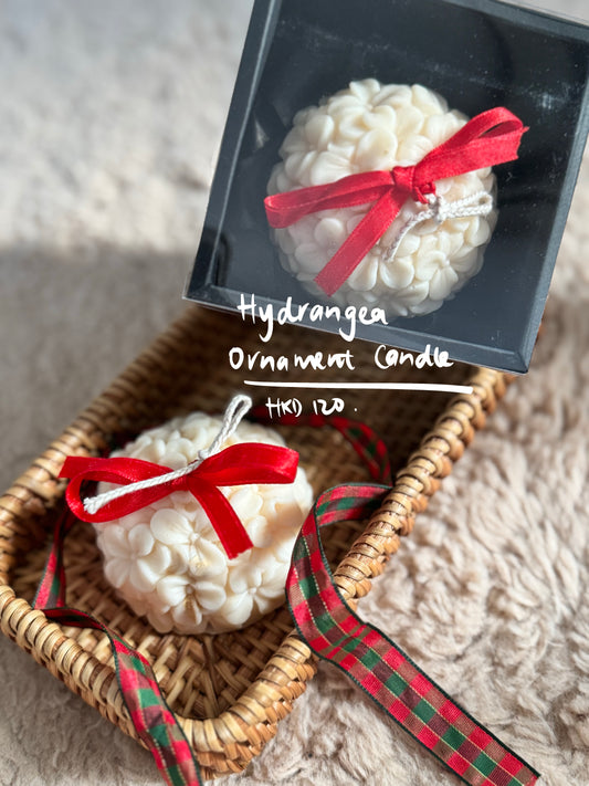 Hydrangea Ornament Candle